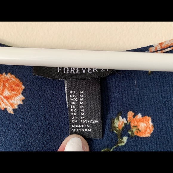 Navy Floral Jumpsuit - Picture 4 of 4